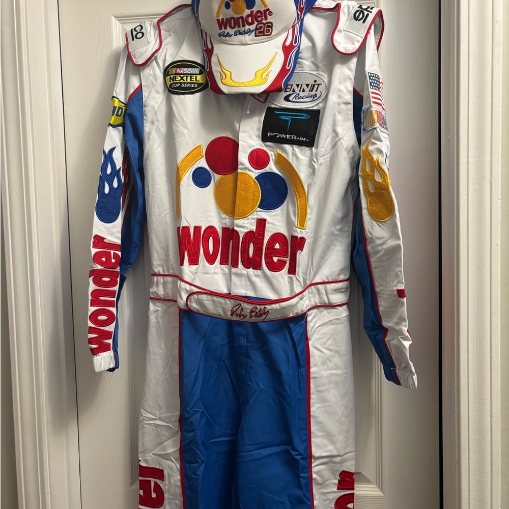 Racing Men's Pullover Racing Suit - White / Blue / Red